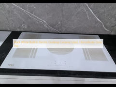 Black White Built-In Electric Cooktop Ceramic Glass / Borosilicate Glass Top