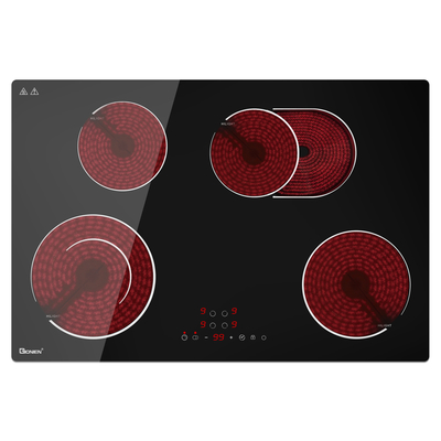 Buy Electric Cooktop 4 Burners 220V Ceramic Cooktop 30 Inch Glass Cooktop 7200W online manufacture