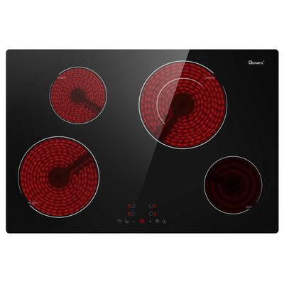 Buy 30 Inch Electric Cooktop 220-240V Built-In Ceramic Cooktop Stove Top 4 Burners 6900W online manufacture