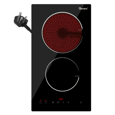 30cm Double Ceramic Hob 2 Zone Portable Double Electric Hobs With Plug